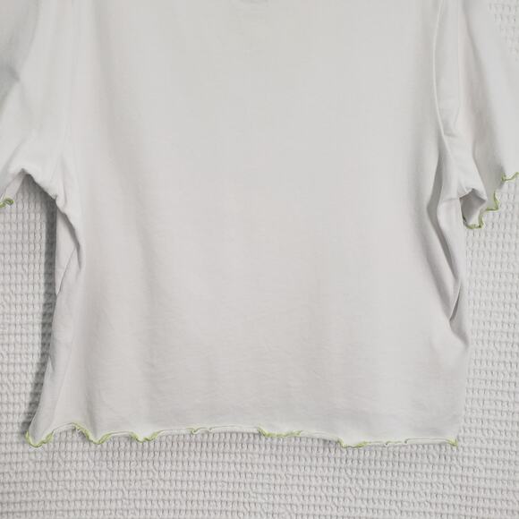 Nike Shirt Girls Large White Dri Fit Loose Fit Athletic Short Sleeve Ruffle Gym - Picture 15 of 16
